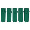 SIGEL GT502/5 Flaschen-Geschenktüten aus Papier - opalgrün matt - 35 x 10 cm - 5er Set