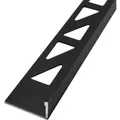 Dalsys Fliesenschiene Aluminium 2m x 10mm Winkelprofil Schwarz