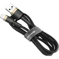 Basetech - Baseus Cafule Kabel Strapazierfähiges Nylonkabel Usb / Lightning Qc3.0 2.4a 1m Schwarz-gold (calklf-bv1)