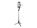 CELLULAR LINE Sparkle - Universal Bluetooth Stativ mit LED-Licht und Fernbedienung, Selfie Tripod, Schwarz