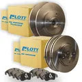 4 Bremsscheiben + Bremsbeläge VORNE + HINTEN KIA RIO 2 / HYUNDAI i20
