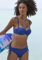 Bandeau-Bikini-Top "Lucky", aus gerippter Strukturware, Gr. 36 - Cup A, blue Cup A