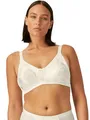 Naturana® Minimizer BH mit Blumenmuster [Cup B-D]: Minimizer BH ohne Bügel I Big Cup BH mit schönen Verzierungen I BH Minimizer ohne Bügel 95 Champagner D
