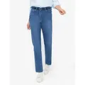 5-Pocket-Jeans RAPHAELA BY BRAX "Style PATTI STRAIGHT", Damen, Gr. 42K (21), Kurzgrößen, grau (stein), 82% Baumwolle, 12% Lyocell, 5% Elastomultiester, 1% Elasthan, Jeans