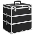 Make -up -Koffer 37x24x40 cm Aluminium Schwarz