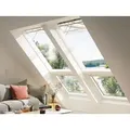 VELUX Elektro Klapp-Schwingfenster Kunststoff GPU  SK08 006621 Polyur.   EN. PLUS  Alu 114x140 Uw-Wert: 1,0