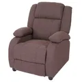 B-Ware Fernsehsessel Glasgow, Relaxsessel Liege Sessel, Stoff/Textil, mahagony