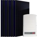 SUNNIVA 4 kW Solaranlage 8x 500 W Fullblack Bifacial Module SolarEdge SE4K 3-phasiger String-Wechselrichter