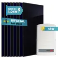 SUNNIVA® 4.0 kW Solaranlage, 8x 500 W Solarmodule Fullblack Bifacial, Wechselrichter SolarEdge SE4K (3-phasig)