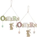 2x Türschild "Ostern" - Deko-Schild aus Holz für Ostern - Osterdeko