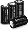 BONAI 4 Stück Akkubatterien C 5000mAh 1,2V Babyzellen NI MH Wiederaufladbar
