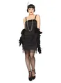 Schwarzes Flapper Cocktailkleid mit Fransen - Schwarzes Abendkleid für Damen der