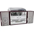 Karcher KA 320 Kompaktanlage (CD-Player, Kassette, Schallplattenspieler, USB) - Braun/Silber