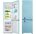Wolkenstein Kühl-/Gefrierkombination KG250.4RT LB, 177.5 cm hoch, 54.5 cm breit, Retro Kühlschrank 249L