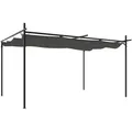 Deluke Terrassenüberdachung, Anthrazit, Metall, 395x230x292 cm, Sonnen- & Sichtschutz, Pavillons & Pergolas, Pergolas
