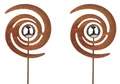 Kobolo Gartenstecker Dekostecker FINJA in Rostoptik - 2-er Set (2er Set, 2-St., 2 Stück)