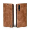 Handy Hülle für Samsung Galaxy A50 Handyhülle Klapp Magnet Case Hellbraun