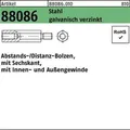 Sechskantabstandsbolzen R 88086 M6x 35/12 Innen/Außengew. Stahl gal Zn 100St.
