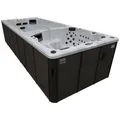 Canadian Spa Whirlpool Swim Spa "St. Lawrence 6 m", 594 x 228 x 137 cm, Dual Zone - braun