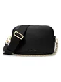 Michael Kors Leder-Umhängetasche in Schwarz - (B)19 x (H)12 x (T)8 cm, Damen