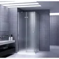 Duschkabine Duschabtrennung Eckeinstieg Scharniertür Nano-esg Satiniert Höhe: 190cm Dk19 80x80 Cm