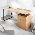 riess-ambiente Industrial Schreibtisch STUDIO 160cm Eichenoptik mit 3 Schubladen Laptoptisch Tisch Bürotisch - Braun