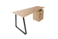 riess-ambiente Schreibtisch STUDIO 160cm natur / schwarz, Arbeitszimmer · Holzwerkstoff · Metall · mit Regal · Home Office