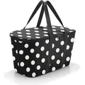 reisenthel coolerbag, Kühltasche, Isolierte Tasche, Thermotasche, Dots White, 20 L, UH7073 - Schwarz/Weiß