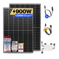 Balkonkraftwerk 900W/800W Solaranlage Steckerfertig WIFI Komplettset Photovoltaik Anlage 800W, Kabellänge: 5m