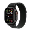 Apple Watch Ultra 2 Titanium (Cellular) 49mm Titaniumgehäuse schwarz, Trail Loop Armband schwarz (M/L) MX4V3FD/A