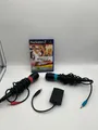 2x Zwei Singstar Mikrofone mit USB Adapter für Sony Playstation 2 PS2 mit Spiel