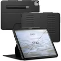 Zugu Case Hülle iPad Air 13" (M2-M4) 2024 & iPad Pro 12.9 (3rd/4th gen) – Verstellbarer magnetischer Ständer – Sichere magnetische Befestigun... - Schwarz