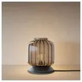 s.luce Tischleuchte Velo Glas-Tischleuchte mit Schalter Rauch, Schwarz Ø 20 cm x 23 cm