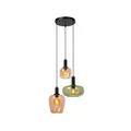 Lucide Pendelleuchte Ilona Glas Multicolor Ø 30 cm 3-flammig Deckenlampe Lampe