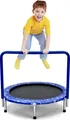 COSTWAY 92cm Mini Trampolin, Fitness Trampolin faltbar, Kindertrampolin bis 150kg belastbar, Gartentrampolin, Indoor- und Outdoortrampolin