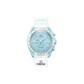 Omega x Swatch Moon Swatch Mission to Uranus Speedmaster Blau, Blau, Armband