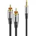 Sonero 3.5 mm Klinke - 2x Cinch (5 m, AUX Kabel, Cinch Kabel) (S-AC600-050)