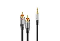 sonero sonero® Premium Audio Adapterkabel, 5,00m, 3.5mm Klinke auf 2x Cinch Audio-Kabel