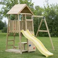 Wendi Toys Wendi Toys Kinderspielhaus, Kletterturm "Pelikan" mit Rutsche, Kletterwand, Sitzecke und Schaukel, holz / gelb