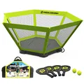 PaddleSmash - Outdoor-Hof-Spiele – Strandspiele – Spiele für Erwachsene und Familie kommt mit 4 Pickleball-Paddeln, 2 Bällen und Court Case – perfekt für Hinterhof-Heckklappen- und Rasenspiele