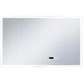 vidaXL LED-Badspiegel mit Berührungssensor und Zeitanzeige 100x60 cm - Silber