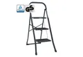 TRUTZHOLM Klapptritt Trittleiter 3-stufig klappbar TÜV/GS 150kg Trittflächen Klapptritt, Anti-Rutsch