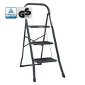 Trittleiter Klapptritt Klappleiter 3 Stufen Tritt TÜV/GS Stahl 150 kg Anthrazit