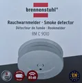 Brennenstuhl Rauchmelder Weiß – Fotoelektrischer Sensor, 85dB Alarm, EN 14604