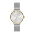 Skagen Anita Lille Uhr für Damen, Quarzwerk mit Edelstahl- oder Lederarmband, Silberton und Goldton, 30MM