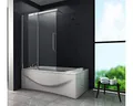 home-systeme Schiebetür-Duschtrennwand ENO 120 x 150 cm Badewanne Duschwand Dusche Glas