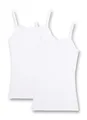 Sanetta Mädchen 344838 Multiway Unterhemd, Weiß (White 10), 164 (2er Pack)