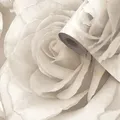 Madison Rose Glitzer Blumen Tapete Perle / Creme - Muriva 139524 Sparkle