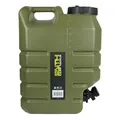 Faith Wasserkanister mit Hahn - 15 Ltr - 28x18x37.5cm - Grün - Lebensmittelsicher - Griff - Ablasshahn - Geeignet zum Campen und Angeln - Nachhaltiges Polyethylen - Zuverlässigkeit unterwegs