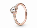 Pandora Timeless - Ring - funkelndes Herz - Silber - Roségold - 188421C02-48 - Gr. 48 - Zirkonia